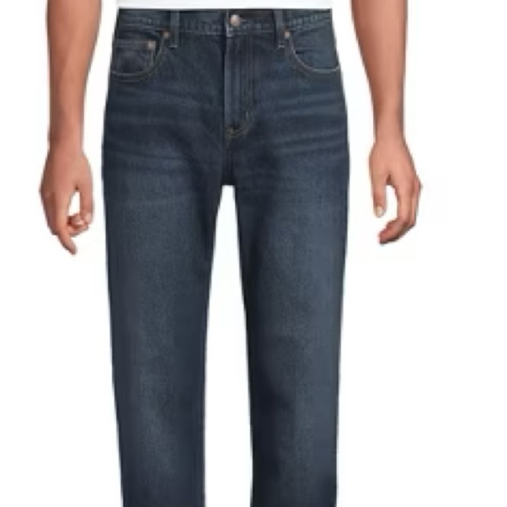 Five Four Straight Fit Cotton Stretch Dark Blue Denim Jeans 38x34